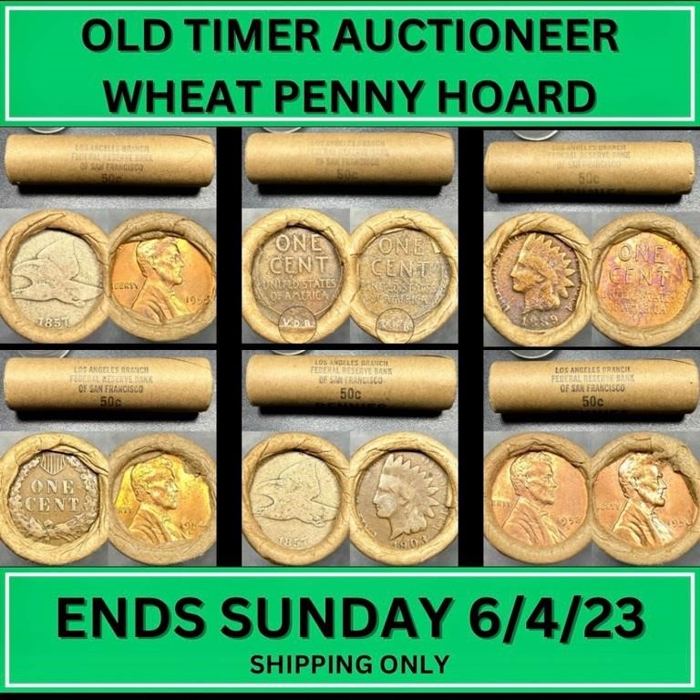 OLD TIMER AUCTIONEER WHEAT PENNY HOARD ENDS SUNDAY!
