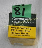 Remington 22 Yellow Jackets Hollow Point