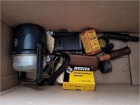 Box of outdoorsy and gun stuff