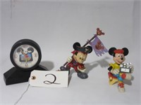 Mickey Mouse Items Including 1 Mickey Clock