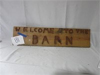 Welcome to the Barn Sign