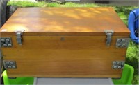 wooden storage chest.