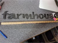 Metal farmhouse sign