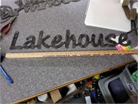 Metal cutout Lakehouse sign