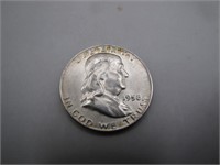 Silver 1958 O Benjamin Half Dollar