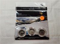2012 Denali 3 Coin Set P,D&S Proof Quarters