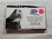 2004 US Mint 5 Silver Proof Quarter Set