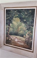 Signed Violet Linton Oil on Board Painting