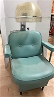 First Lady Hair Dryer Chair, teal blue, post