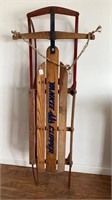 Wooden Yankee Clipper Flexible Flyer sled, 54 in