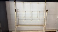 Antique single iron bed with rails, head and