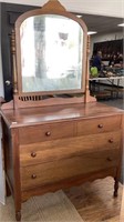 Mid century dresser with swivel mirror
