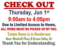 Wed.@12pm - Henderson Estate Online Auction 5/31