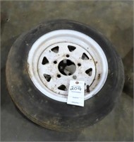 (2) 480-12 TIRES AND WHEELS (1 FLAT)