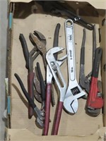 PLIERS AND CRESCENT WRENCH
