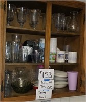 Contents of Cabinet-Glasses, Bowls, Mugs & more