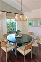 Walter E Smith Round Dining Table + 6 Chairs