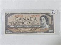1954 BANK OF CANADA $100 BANKNOTE