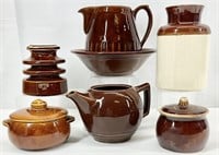Vintage Brown Glazed Pottery, Incl. McCoy