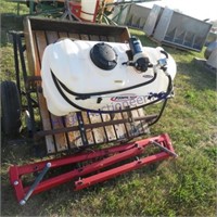 Fimco tank sprayer on 2 wheel cart