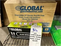 LOT, 10 BOXES SMALL NITRILE GLOVES