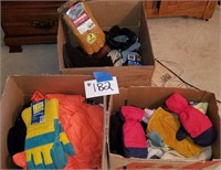 3 Boxes-Coats, Gloves, New Gloves & more