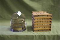 Vintage Bird Cage & Vintage Egg Crate