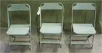 (3) Vintage Metal Folding Chairs