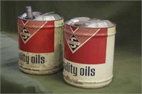 2) Vintage Skelly Quality Oils Cans