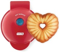 Dash Mini Heart Shaped Bundt Cake Maker 350W. Red