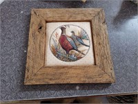 Pheasant pic in barnwood frame