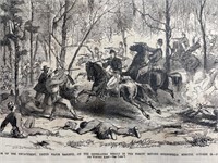 Retreating Rebels - Fremont guard 1861 engraving