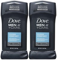 Dove Men+Care Antiperspirant 2pk, Clean Comfort,