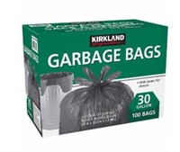 100Pk Kirkland Signature Smart Tie Garbage Bags,