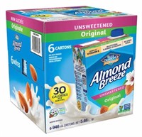 6-Pk Almond Breeze Unsweetened Original Almond