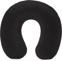 Basics Memory Foam Neck Travel Pillow - Black