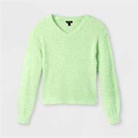Art Class Girls' LG Boxy Cropped V-Neck Sweater,