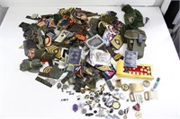 Massive Military Army Patch Button Pin Lot