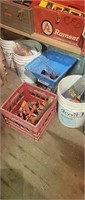 Buckets of small tools/accessories