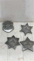 Group of 4 Pikes Peak Old West Show Badges