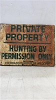 Colorado Division of Wildlife "No Hunting" sign