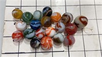 Vintage swirled marbles (20)