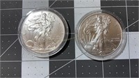 SILVER American Eagle Coins x2