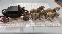 Handmade WoodenStagecoach and 4 horses