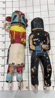 Vintage Kachina hand carved dolls