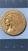 1914 INDIAN HEAD GOLD 5$ coin