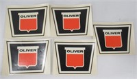 Vintage Oliver employee car stickers. Measures 3