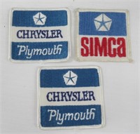 Vintage Chrysler, Plymouth patches.