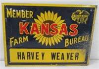 Vintage advertising Kansas farm bureau. Measures