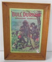 Bull Durham Framed Advertising Picture.